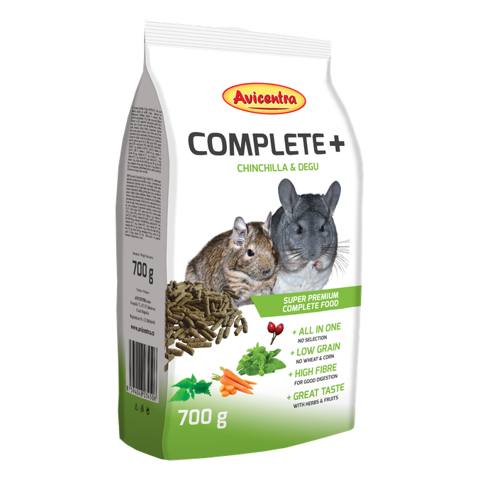 Hrana za činčile in deguje Complete+ Avicentra (700 g)