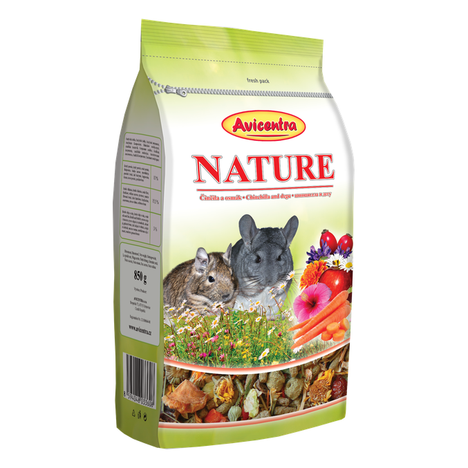 Hrana za činčile in deguje Nature Premium Avicentra (850 g)