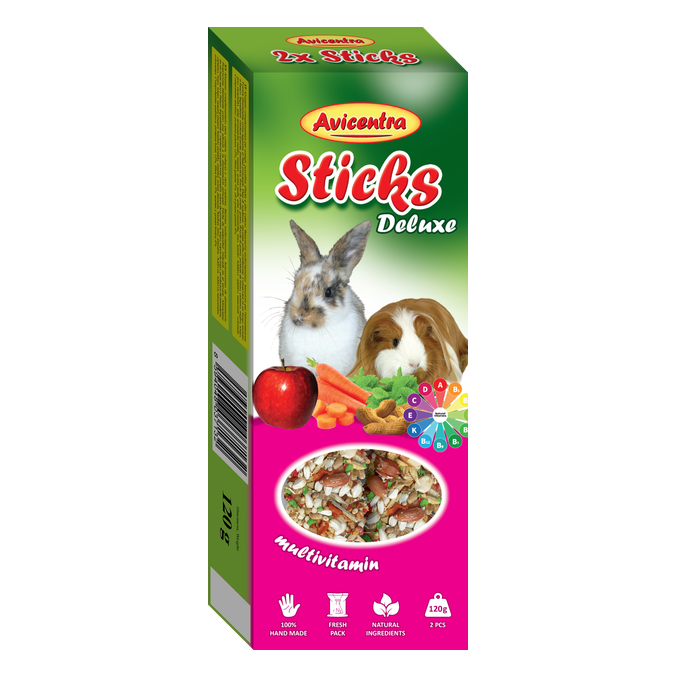 Multivitaminske palčke za kunce in morske prašičke Avicentra (2 kosa)