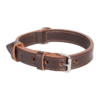 Dvojna usnjena ovratnica Classic Dingo – rjava