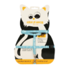 Komplet Fun za mačke: oprsnica + povodec 110 cm Dingo – modra