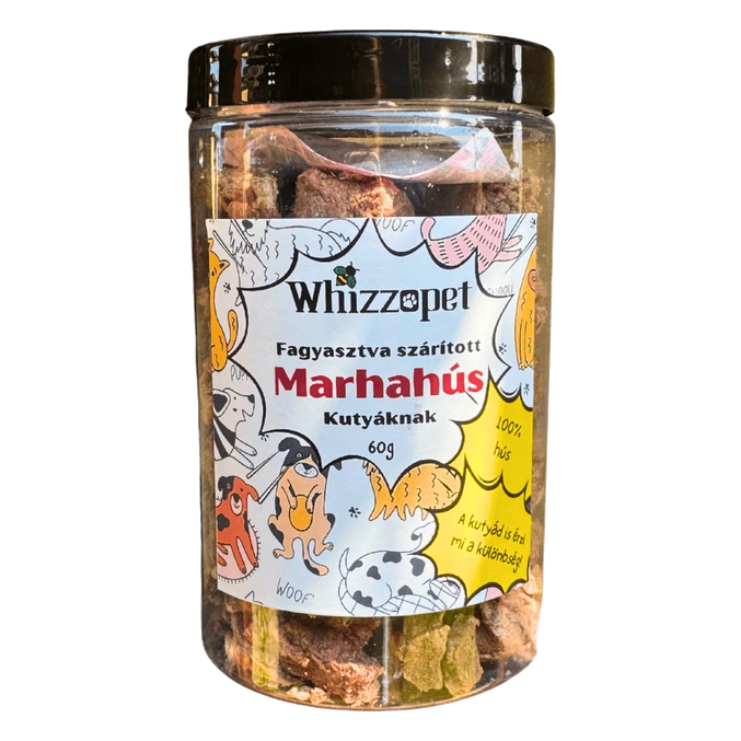 Liofilizirani goveji priboljški za trening Whizzopet (60 g)