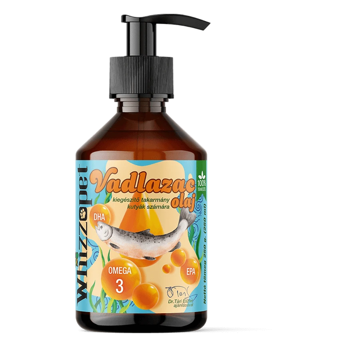 Olje divjega lososa za pse Wild Salmon Oil Whizzopet (250 ml)