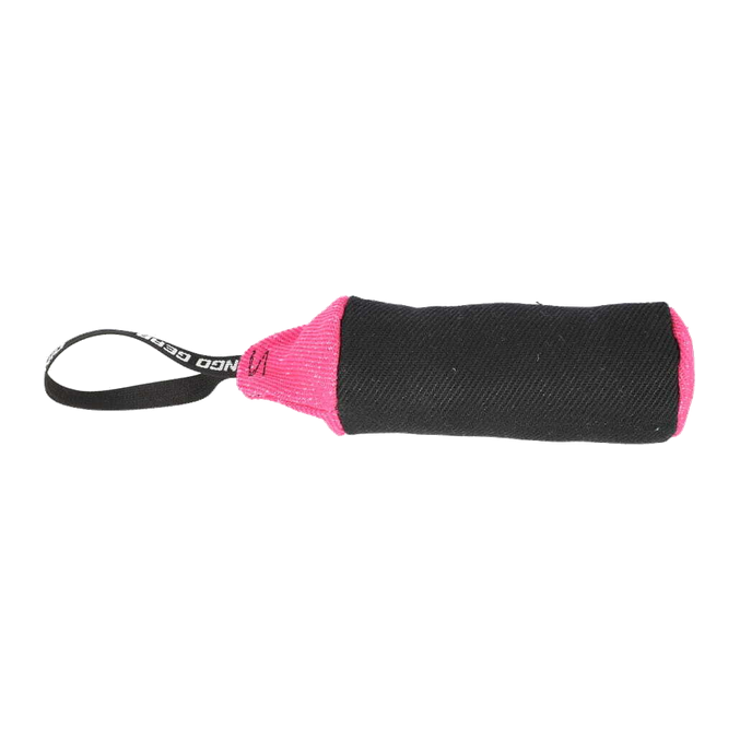 Trening igrača valj iz nylcota 25 × 8 cm Dingo Gear – rožnato-črna