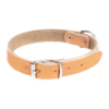 Usnjena ovratnica Classic z mehko podlogo Dingo – naravna