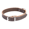Usnjena ovratnica Classic z mehko podlogo Dingo – rjava