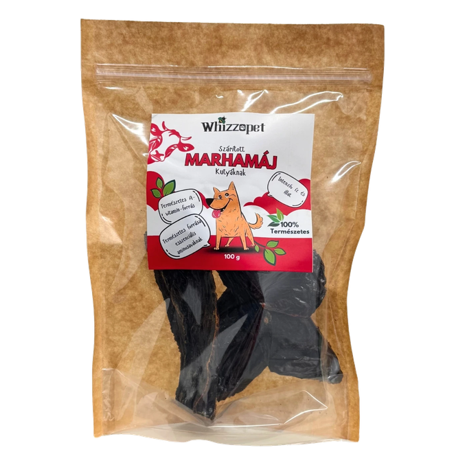 Zračno sušena goveja jetra za pse Whizzopet (100 g)