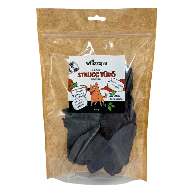 Zračno sušena nojeva pljuča za pse Whizzopet (100 g)