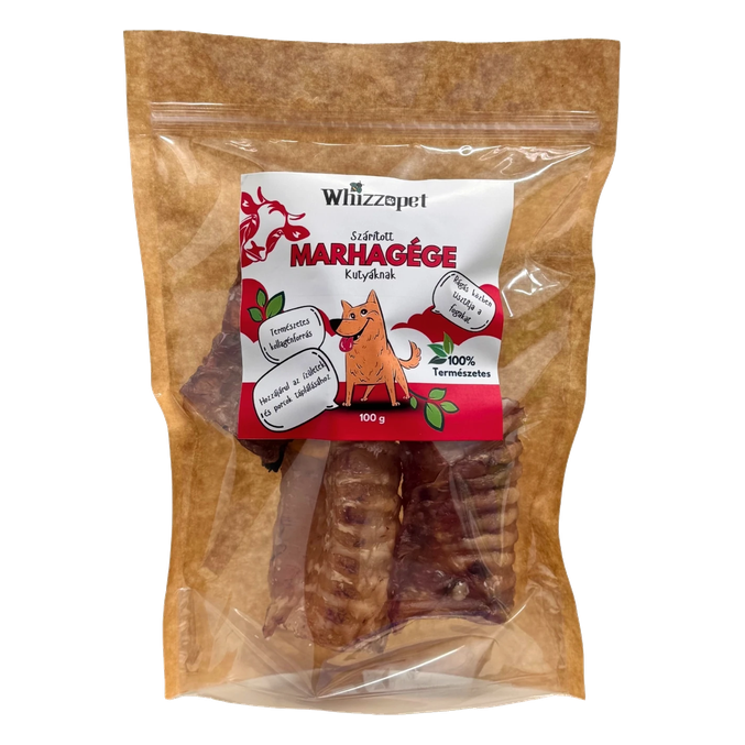 Zračno sušeni koščki govejega sapnika za pse Whizzopet (100 g)