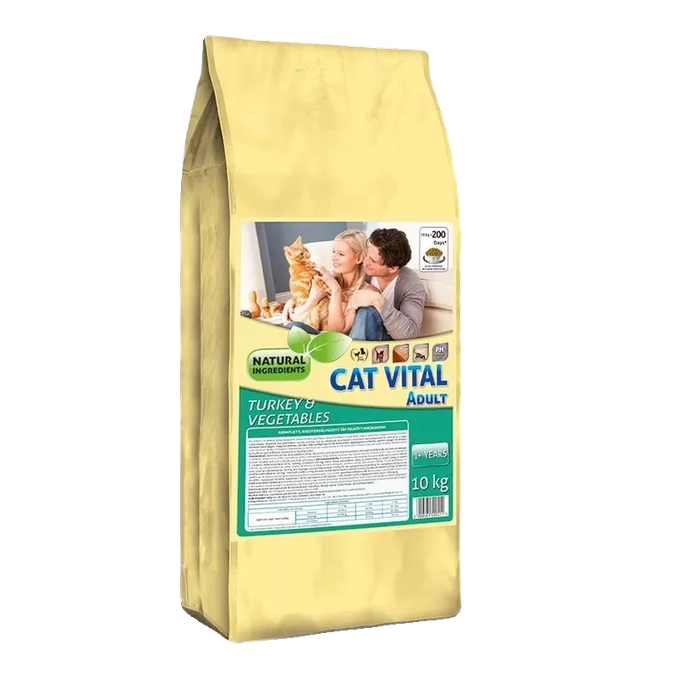 Cat Vital Adult Turkey & Vegetables suha hrana za mačke 10 kg