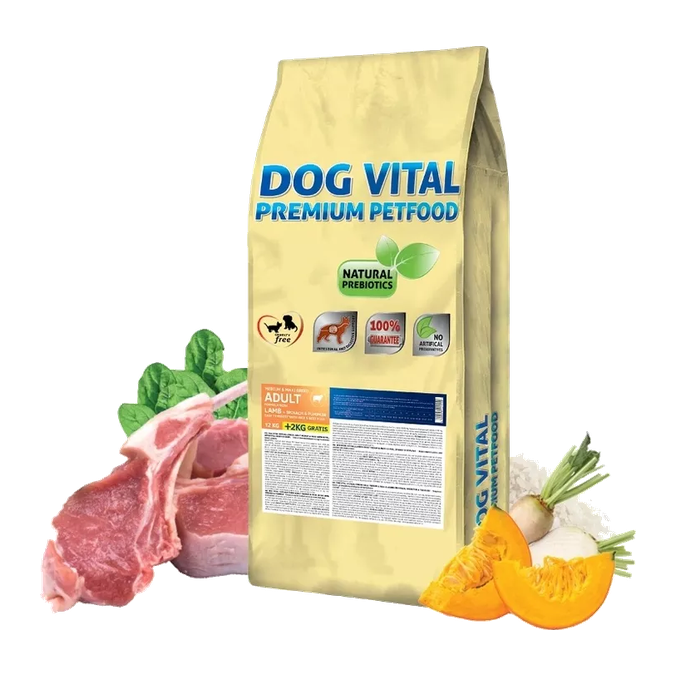Dog Vital Hypoallergenic Adult Medium & Maxi Lamb suha hrana 12+2 kg – slika 2