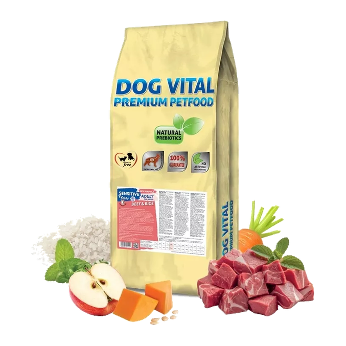 Dog Vital Sensitive Adult Beef, Rice & Pumpkin suha hrana 12 kg – slika 2