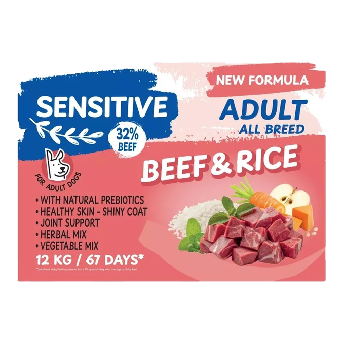 Dog Vital Sensitive Adult Beef, Rice & Pumpkin suha hrana 12 kg – slika 3
