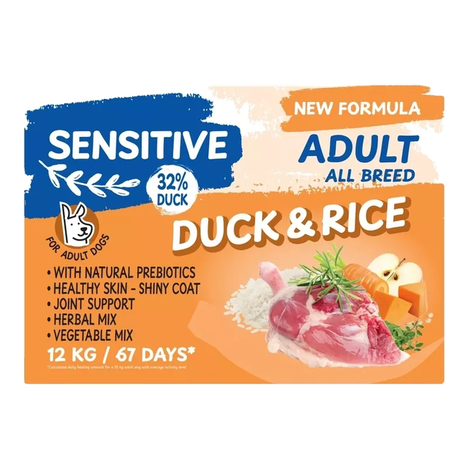 Dog Vital Sensitive Adult Duck, Rice & Pumpkin suha hrana 12 kg - slika 3