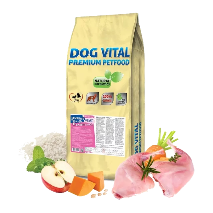 Dog Vital Sensitive Adult Rabbit, Rice & Pumpkin suha hrana 12 kg – slika 2