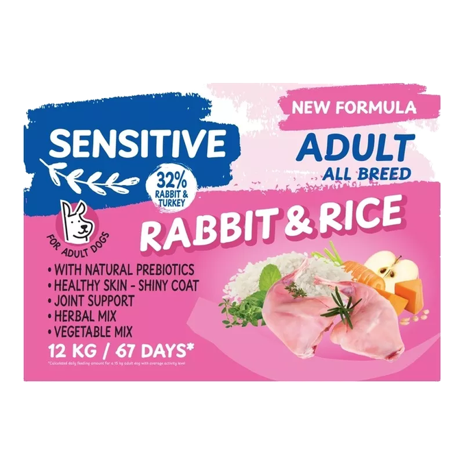 Dog Vital Sensitive Adult Rabbit, Rice & Pumpkin suha hrana 12 kg – slika 3